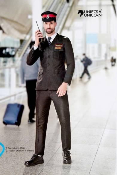  Dark Grey Security Guard Dress with Full Sleeves Four Pocket Blazer Manufacturers,Suppliers, Exporters in Surat