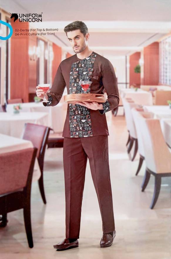 Digital Printed Hotel Waiter Uniform  Manufacturers, Suppliers, Exporters in Surat