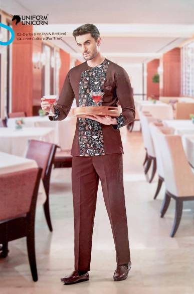 Digital Printed Hotel Waiter Uniform  Manufacturers,Suppliers, Exporters in Surat