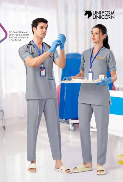 Grey Color Quick Demand Fabric Medical Clothing Scrub Uniform  Manufacturers,Suppliers, Exporters in Surat