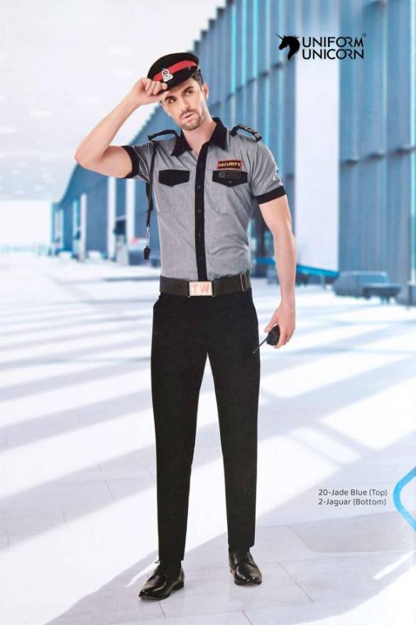 Grey Color Two Pocket Stripes Security Uniform  Manufacturers, Suppliers, Exporters in Surat