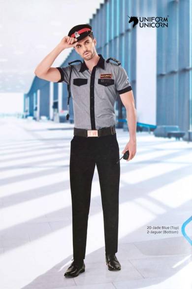 Grey Color Two Pocket Stripes Security Uniform  Manufacturers,Suppliers, Exporters in Surat