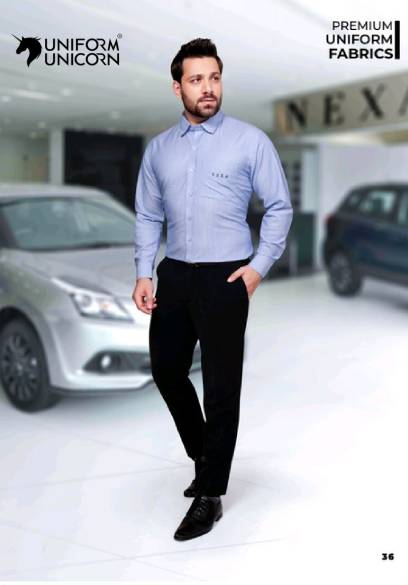 Maruti Suzuki Nexa Sales Staff Uniform With Sky Blue Shirt and Black Pant Manufacturers,Suppliers, Exporters in Surat