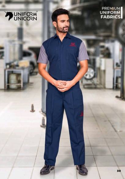 Mechanic Uniform Dress With Navy Blue And Grey Color   Manufacturers,Suppliers, Exporters in Surat