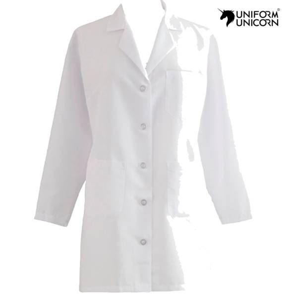 Medium Laboratory Coat White Polyester Fabric Sleeves Machine Wash Manufacturers, Suppliers, Exporters in Surat