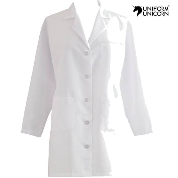 Medium Laboratory Coat White Polyester Fabric Sleeves Machine Wash Manufacturers,Suppliers, Exporters in Surat