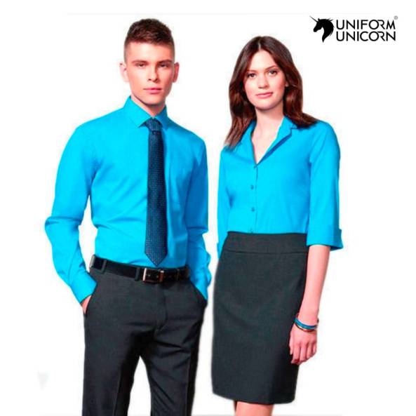 Modern Unisex Full Sleeve Uniform Shirt No Fade Cotton Design Manufacturers, Suppliers, Exporters in Surat