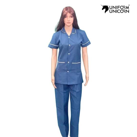 Plain Nurse Uniform Set Pant and Top in White Blue Green for Hospital Staff All Sizes Manufacturers,Suppliers, Exporters in Surat