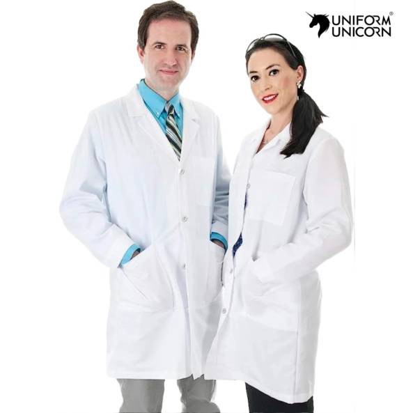 Professional White Lab Coat Medium Size Full Sleeves Cotton Fabric Machine Wash Manufacturers, Suppliers, Exporters in Surat