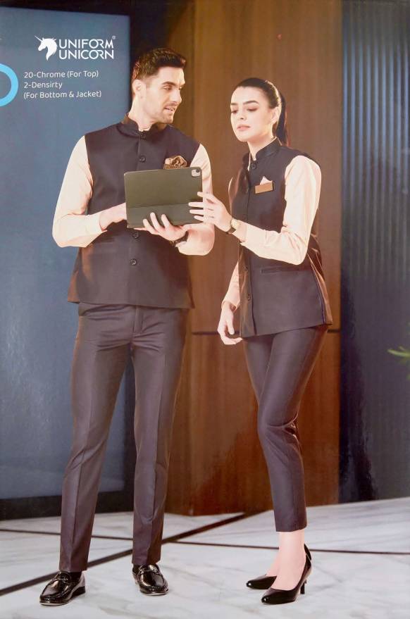 Receptionist Uniform With Modi Jacket  Manufacturers, Suppliers, Exporters in Surat