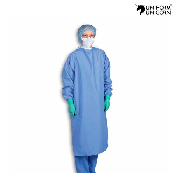 Stitched Green Patient Gown Medium Size Standard Pattern Polyester Cotton Blen Handwash Care Manufacturers, Suppliers, Exporters in Surat