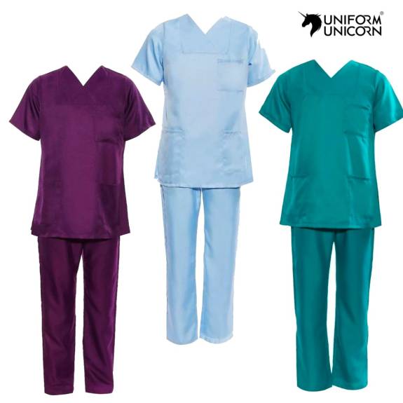 Unisex Clinic Uniform Plain Cotton Collar Neck Machine Washable Manufacturers,Suppliers, Exporters in Surat