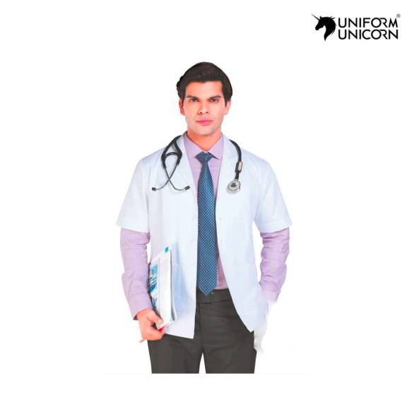 Unisex Hospital Wear  White Stitched Shirt and Half Sleeve Variants Manufacturers, Suppliers, Exporters in Surat