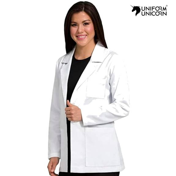 White Laboratory Coat Medium Size Polyester Fabric Easy Dry Clean Manufacturers,Suppliers, Exporters in Surat